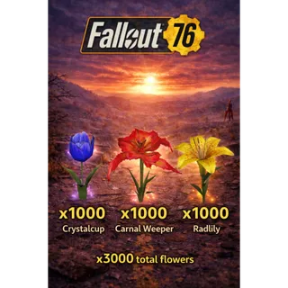 x1000 Crystalcup, Carnal Weeper, Radlily Flower Bundle XBOX