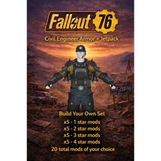 Armor - Civil Engineer + Jetpack + 20 mods of your choice XBOX