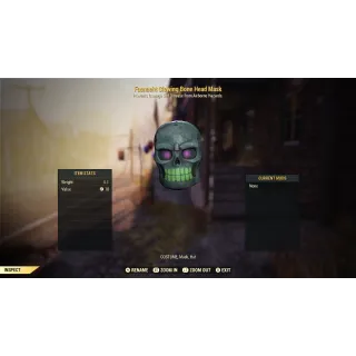 *NEW* Fasnacht Glowing Bone Head Mask  XBOX