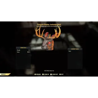 Fasnacht Glowing Jackalope Mask  XBOX