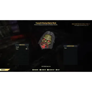 Fasnacht Glowing Bigfoot Mask  XBOX