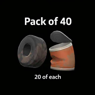 Pack Of 40 Tyre's & Empty Can's