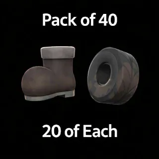Pack Of 40 Boot's & Tyre's
