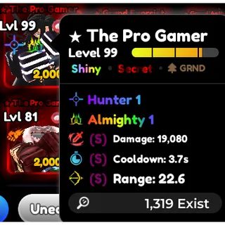 Anime defenders Shiny pro gamer