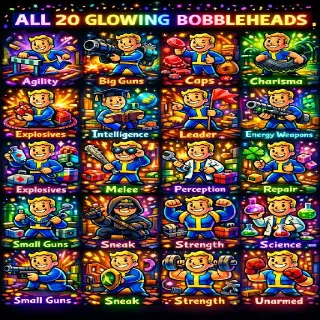 Glowing Bobbleheads Set