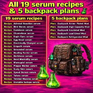Serums And Backpack Plan