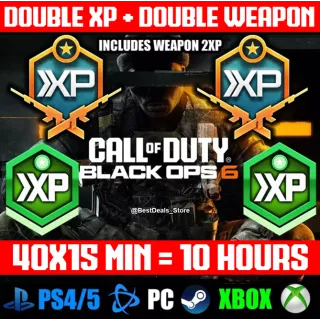 🔥Call of Duty: Black Ops 6 - 10 Hours Double XP Boost + Double Weapon🔥 - GLOBAL