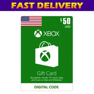  $50.00 USD Xbox Gift Card