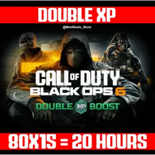 Call of Duty: Black Ops 6 - Double XP Boost 20 Hours - GLOBAL