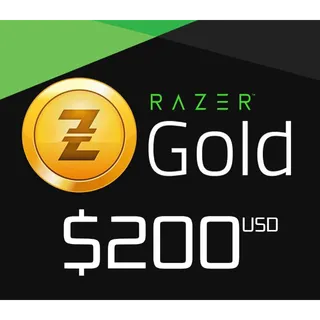 $200.00 USD Razer Gold 🔥GLOBAL🔥