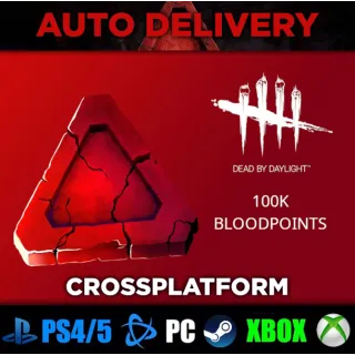 Dead by Daylight - 100K Bloodpoints ❗CROSSPLATFORM❗[GLOBAL KEY] - PC / PS4 / PS5 / Xbox One / Series X|S / Switch