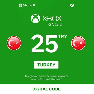 Xbox gift card 25 TL - TURKEY ⚡️[𝐅𝐀𝐒𝐓 𝐃𝐄𝐋𝐈𝐕𝐄𝐑𝐘]⚡️
