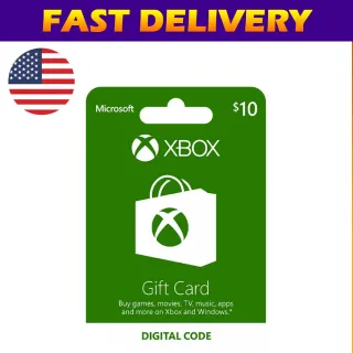 $10.00 USD Xbox Gift Card (x5 codes) 