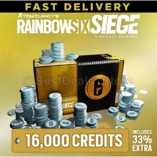 TOM CLANCY'S RAINBOW SIX SIEGE: 16000 (12000 + 4000 bonus) R6 CREDITS ⚡️⚡️ GLOBAL KEY ⚡️⚡️