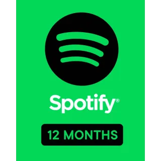 12 Months- Spotify Premium INDIVIDUAL plan 