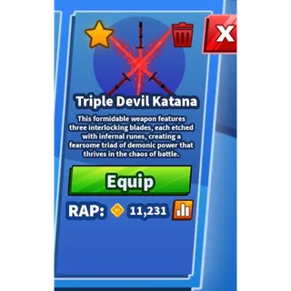 Triple Devil katana - blade ball