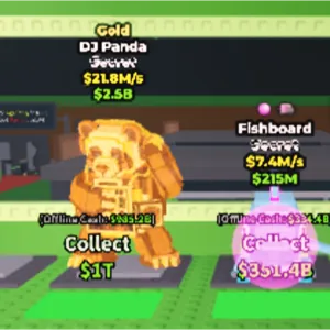 Gold DJ panda