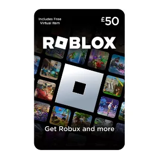 £50.00 Roblox UK GBP GIFT CARD VOUCHER CODE (FREE VIRTUAL ITEM)