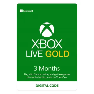 Xbox Live Gold 3 months Global key - INSTANT DELIVERY