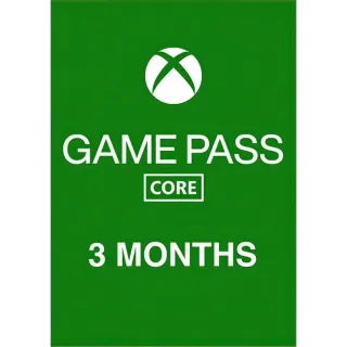 Xbox Game Pass Core 3 months INSTANT DELIVERY - Global key