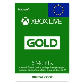 Xbox Live Gold 6 months (Europe) INSTANT DELIVERY