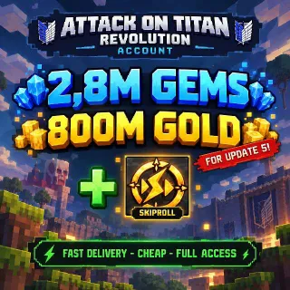 2,8M GEMS ACCOUNT | ATTACK ON TITAN REVOLUTION (AOTR)