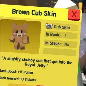 brown cub skin