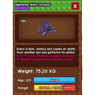 75KG NIGHTMARE MIMIC OCTOPUS 42S CD