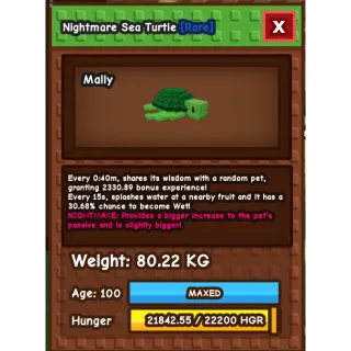 TITANIC NIGHTMARE SEA TURTLE 80KG