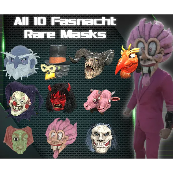 Fasnacht All 10 Rare Masks - Fallout 76 Game Items - Gameflip