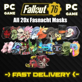 Fasnacht Masks 20x All Rare/Glowing 