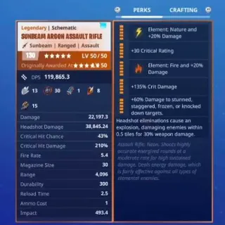Schematic: Modded Double Element Argon Assault Rifle