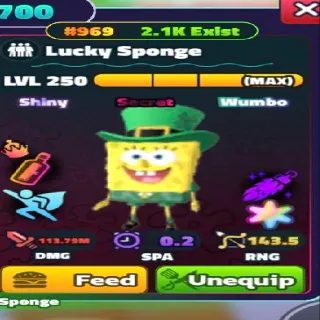 GOLD SERIAL SS SW LUCKY SPONGE NC RF