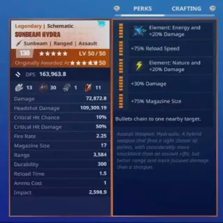 Modded Double Element Bullet Chain Hydra Schematic
