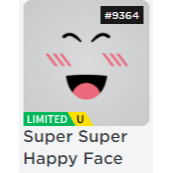 super super happy face limited roblox - Other Collectibles (New) - Gameflip