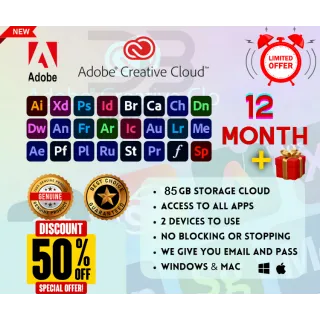 adobe creative cloud all apps 1 year