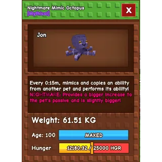 NIGHTMARE MIMIC OCTOPUS