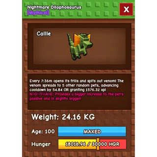 NIGHTMARE DILO 39KG! CHEAP PRICE!!