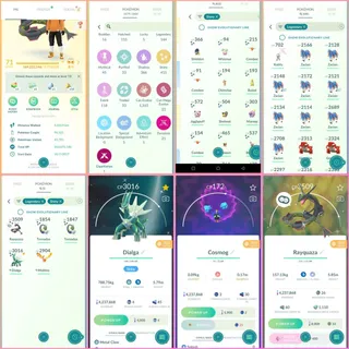 | Level 71( creation year 2017 ) | 140 + Legendary Pokémon |   415 + Shinies | 200 rare candy |