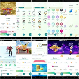 Lvl 71 | 204+ Legendary Pokémon | 127+ Shinies | 146 Hundos | 1700 Coins |