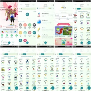 Pokemon go  Level:70 Shiny:148 Legendary:94 shiny legendary:16 costume:49 Background:20