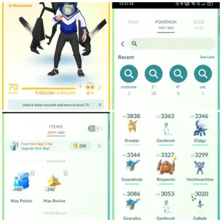 Level 70 2023 Account  50 Legendary  79 Shiny  2 Shiny legendary  7 Mythical  2 Event Pokemon 