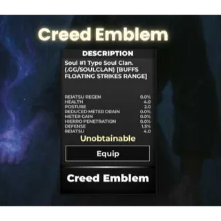 Creed Emblem - Type Soul