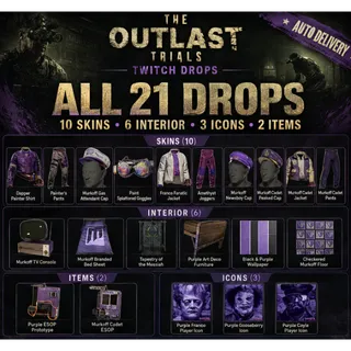 💜 [21 ITEMS] Project Judas Event ❤️ ALL Twitch Drops 🌌 The Outlast Trials | Murkoff + Painter