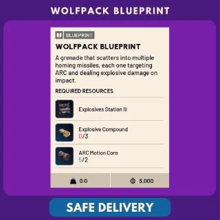 Wolfpack Blueprint - ARC Raiders
