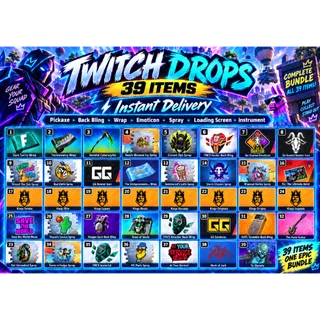 [39 Items] Fortnite Twitch Drops | Skeletal Cyberscythe, Tome of Skulls, FNCS Immortal + KATS Turntable