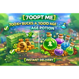 ✅💸 [ADOPT ME] 700k+ BUCKS + 1000 AGE POTION 🧪✅ [INSTANT DELIVERY]
