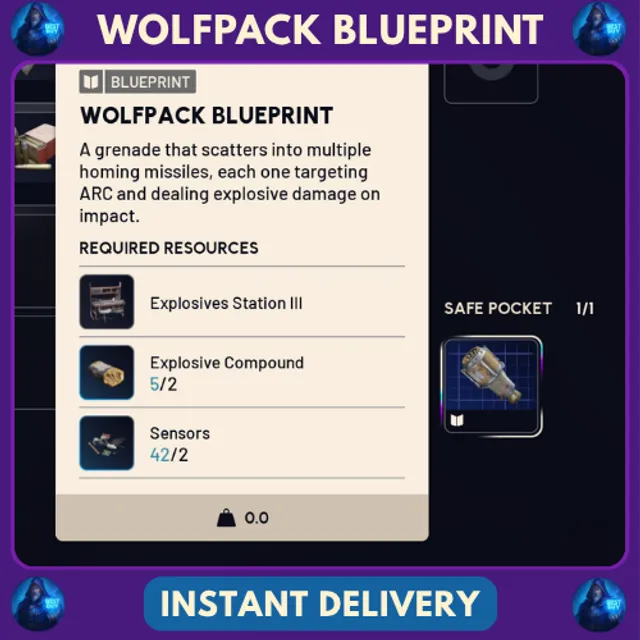Wolfpack Arc Rider Wolfpack Blueprint - ARC Raiders - ARC Raiders Game Item - Gameflip