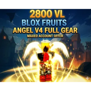 [Blox Fruits]⭐ LVL: 2800 + V4 SKY FULL GEAR + GODHUMAN + CDK | Beli: 1m - 100M | Fragments: 100 - 100k | INSTANT DELIVERY ✅