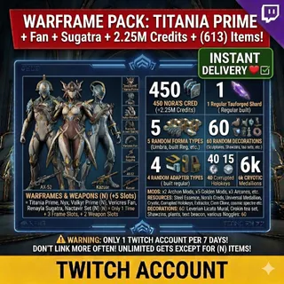 WARFRAME TWITCH DROPS